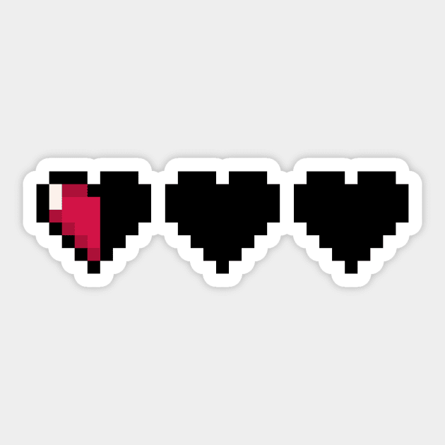 Video Game Hearts – Very Low Health Sticker by ExtraMedium